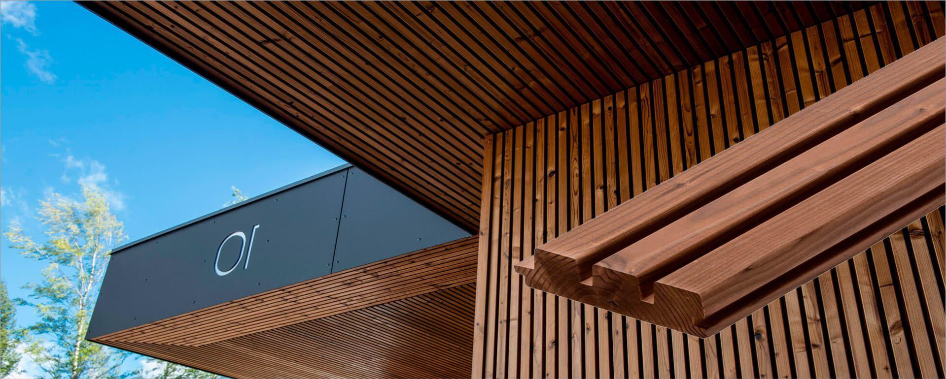 Exteriérový dřevěný obkladový SLAT panel 33-11 masiv