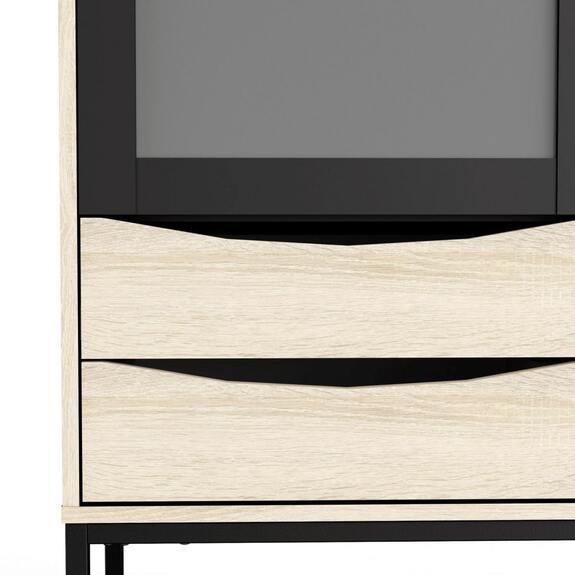 Vitrína Falco Sheba 201 černá MAT/sonoma