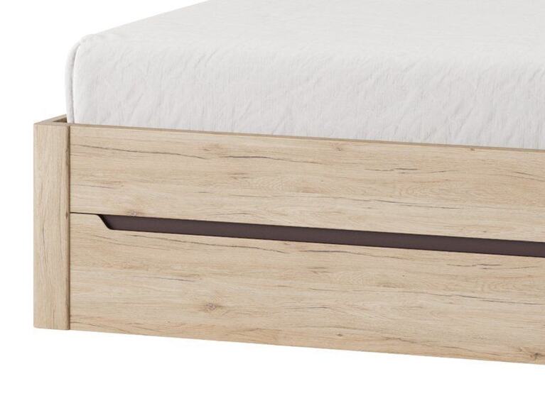 Postel 140 DESJO 50 - bez roštu a matrace, dub san remo / hnědá