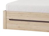 Postel 140 DESJO 50 - bez roštu a matrace, dub san remo / hnědá
