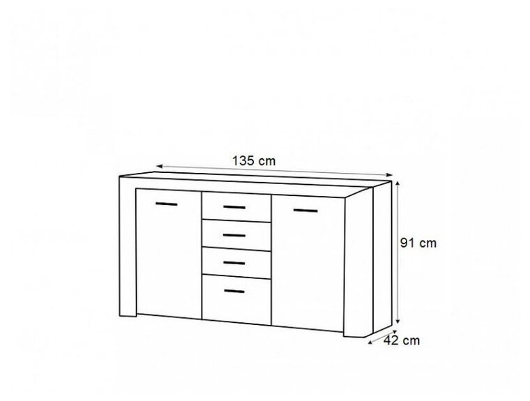 Komoda BAUNTI BA 26 2D4S