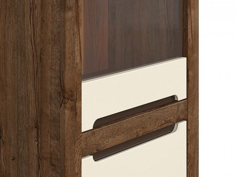 Vitrína RUSO dub april/perleťový lesk