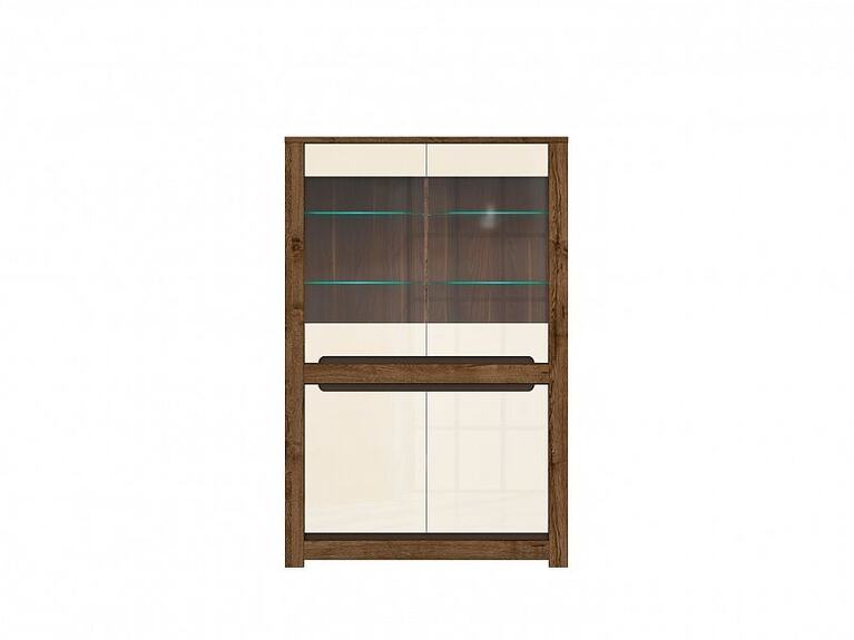 Vitrína RUSO dub april/perleťový lesk