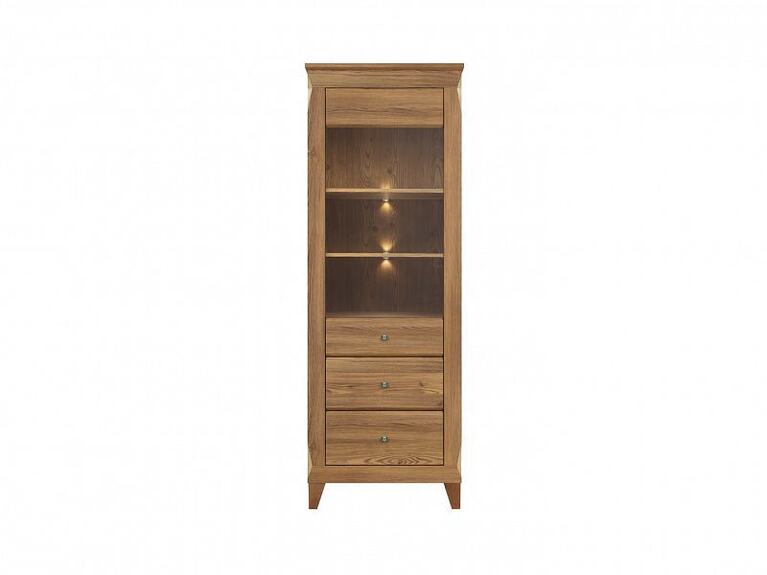 Vitrína BERGEN REG1W2S modřín sibiu zlatý