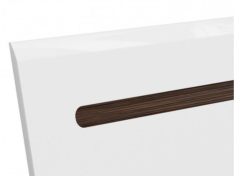 Postel AZTECA TRIO LOZ 160, bez roštu a matrace, bílá/bílý lesk