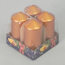 Svíčka Lis.Válec 40x80 S/4 LAK měděná