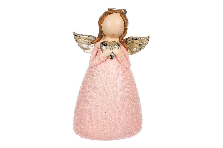 Anděl držící srdce, polyresin ZD1131