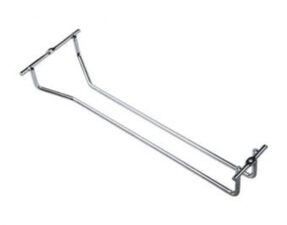 Zásobník sklenic na víno - jednořadý, 102x366x65 mm, chrom