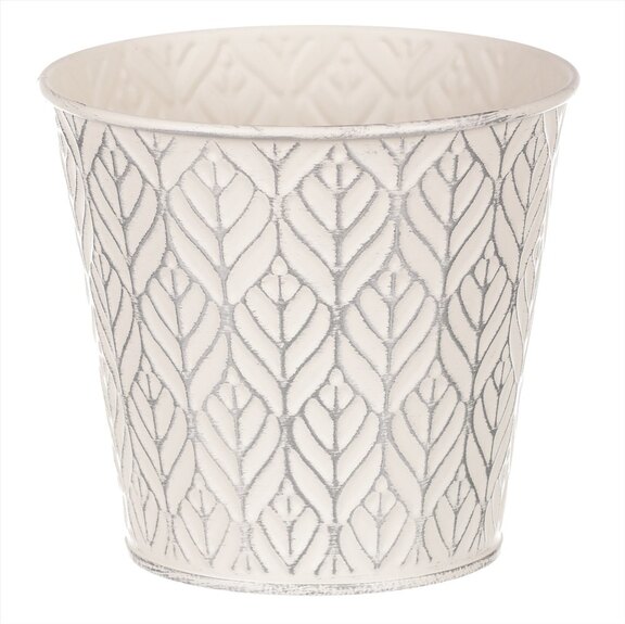 Obal kovový, krémová barva.