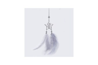 AK6116-GREY Dekorace z peří závěsná