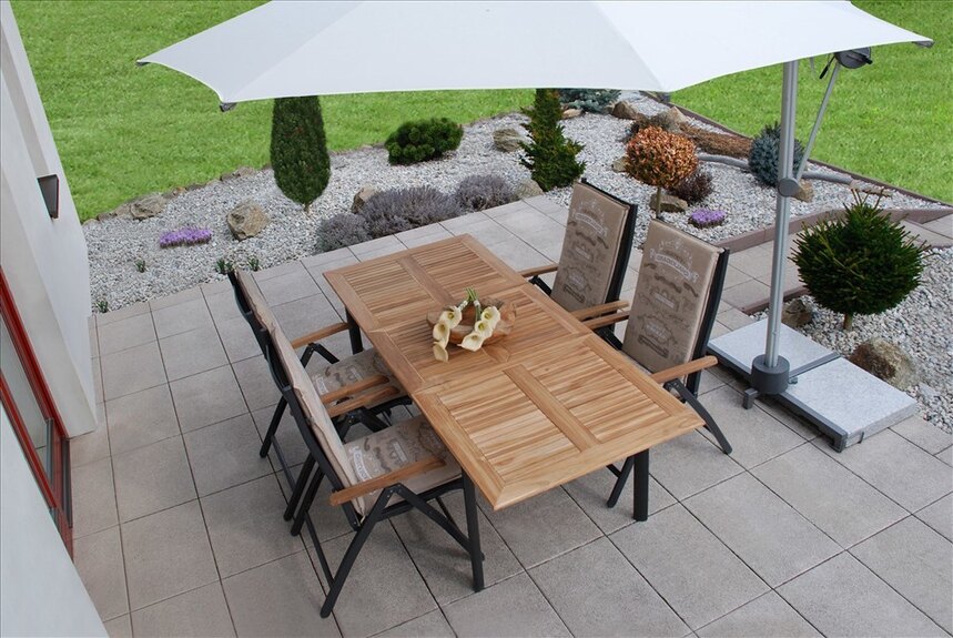 CONCEPT - rozkládací stůl s teakovou deskou FSC(R)