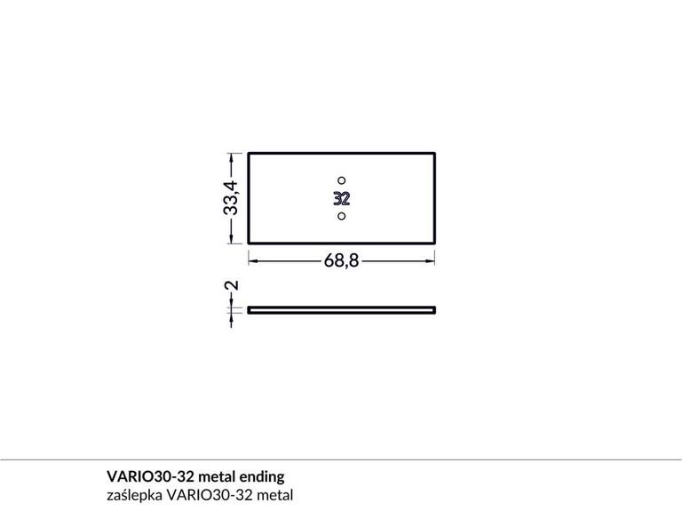 Koncovka WIRELI VARIO30-08 + 30-03 stříbrná kov, pár