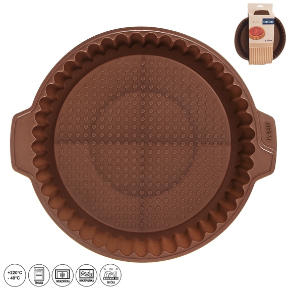 Forma silikon koláč pr. 27 cm hnědá