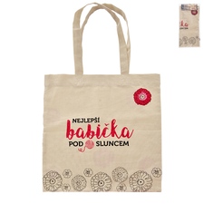 Taška bavlna nákupní NEJLEPŠÍ BABIČKA 39x40 cm CZ