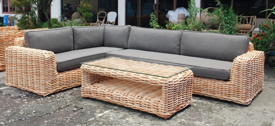 SARA - rohová sedačka ze syntetického ratanu