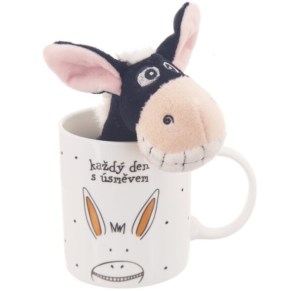 Hrnek porc.+hračka oslík 0,39 l
