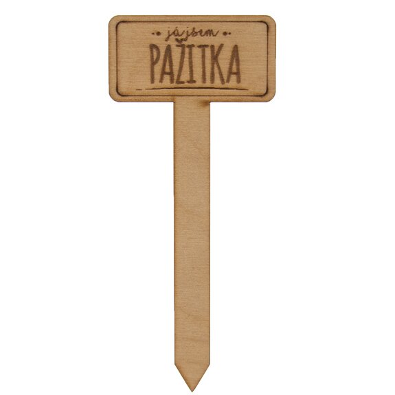 Zápich dřevo do květináče pažitka