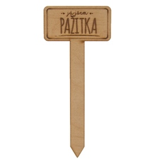 Zápich dřevo do květináče pažitka