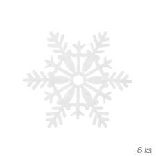 Podtácek polyester VLOČKA pr. 13,5 cm bílá 6 ks