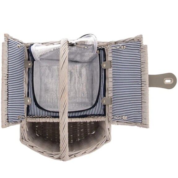 Koš proutí/bavlna+PES piknik TERMO+víko