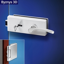 Jana Byznys kování na skleněné dveře HR + 3D matný nikl