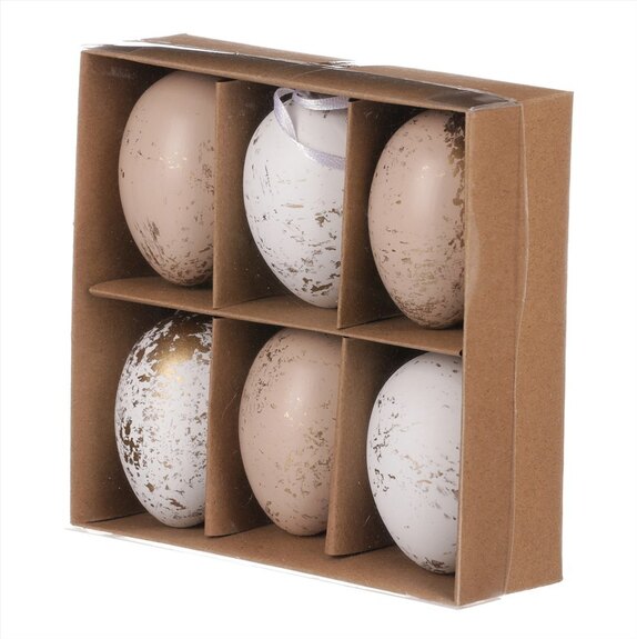 Vajíčko plastové, zlatě zdobené VEL7005