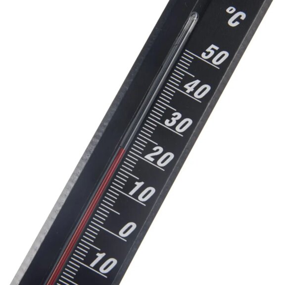 Teploměr dřevo univerzální 20 cm černá