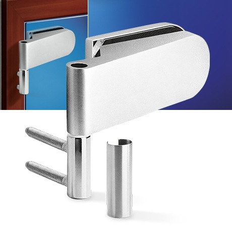 Závěs OV 2D nerez kování na skleněné dveře