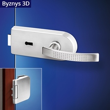 Futura Byznys kování na skleněné dveře OV + 3D nikl