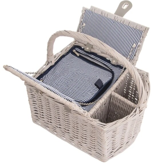 Koš proutí/bavlna+PES piknik TERMO+víko