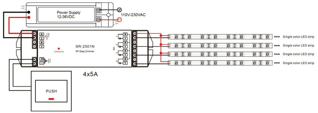 Tlačítkový jednozónový jednokanálový inteligentní dálkový ovladač