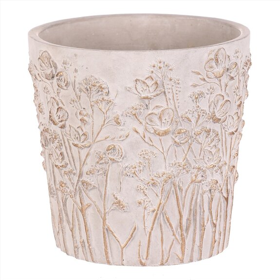 Obal na květiny - betonový, barva šedá