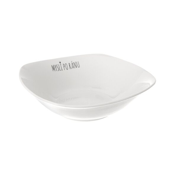 Miska porc. Mysli po ránu 18,5x18,5 cm CZ