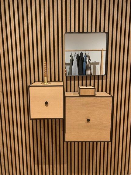 Dekorační obkladový SLAT panel akustic 27-14 Dub Olej MDF černá