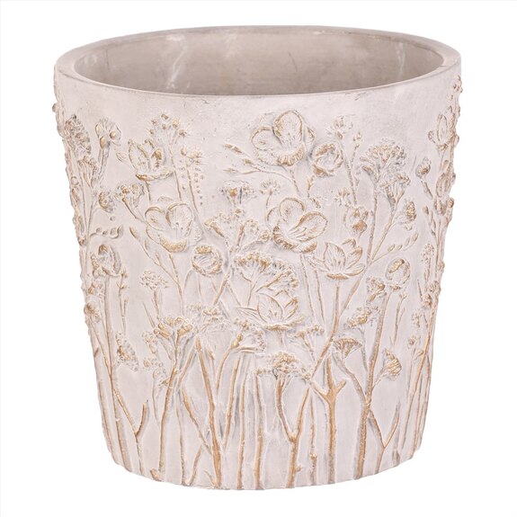 Obal na květiny - betonový, barva šedá