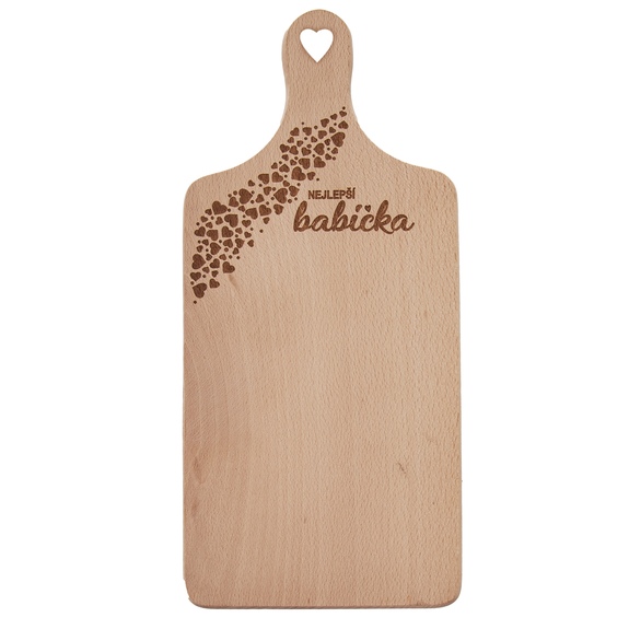 Prkénko dřevo rukojeť NEJLEPŠÍ BABIČKA 30x14 cm