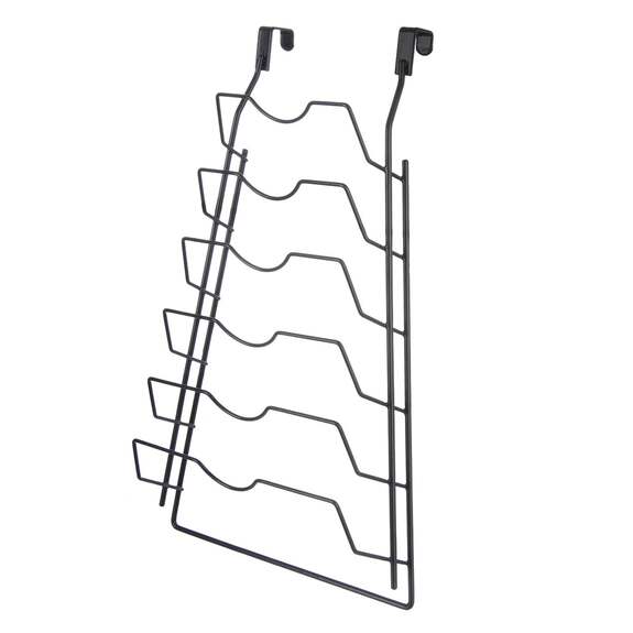 Stojan drát/UH na poklice a prkénka závěsný RADKA 6 pozic černá