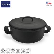 Kastrol smalt Belis 4 l poklice černá