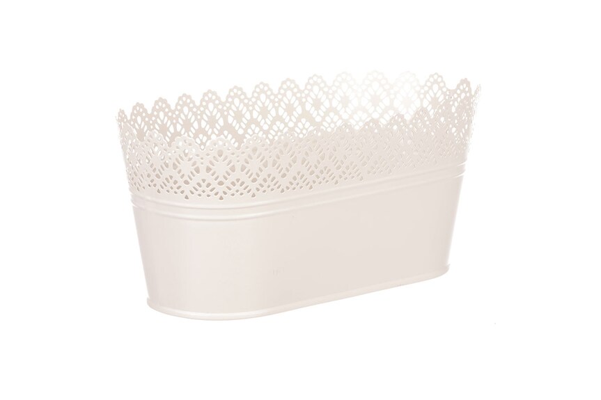 Truhlík kovový, krajkový okraj