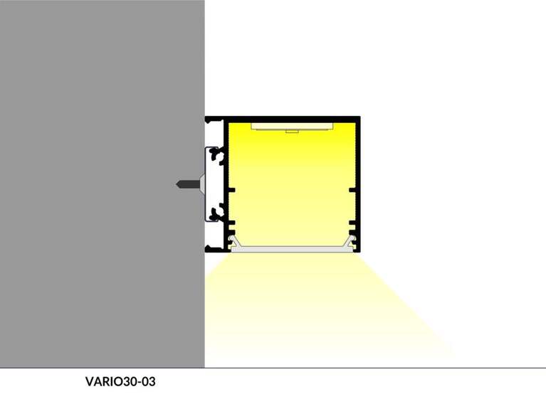 Profil WIRELI VARIO30-03 bílý lak, 2m (metráž)