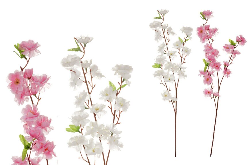 KN5107 Třešňové květy, mix barev bílá a růžová. Květina umělá