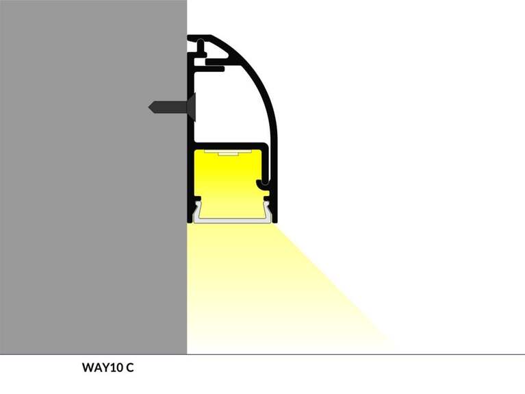 Profil WIRELI WAY10 C stříbrný elox, 2m (metráž)