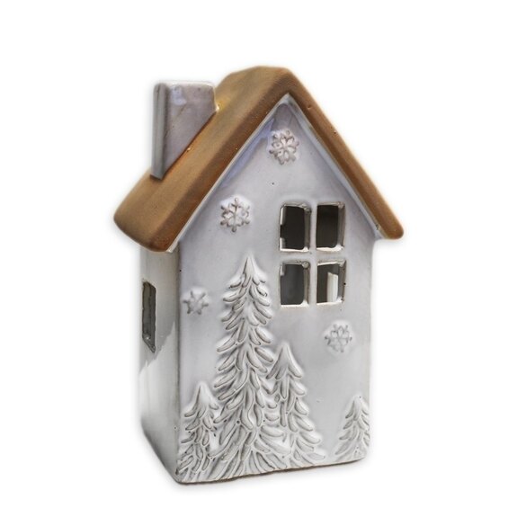 Domek svícen keramika 18,5cm