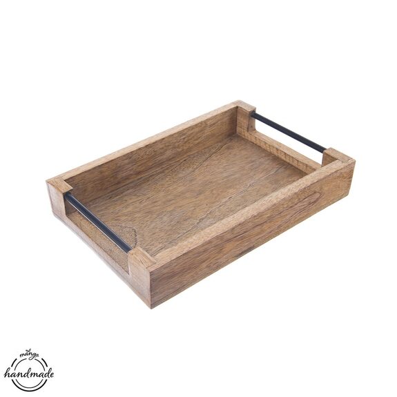 Tác dřevo/kov MANGO 30,5x20,5 cm