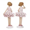 Dívka v sukni, mix 2 druhů, růžová barva, polyresin.