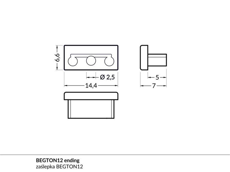 Koncovka WIRELI BEGTON12 stříbrná, pár