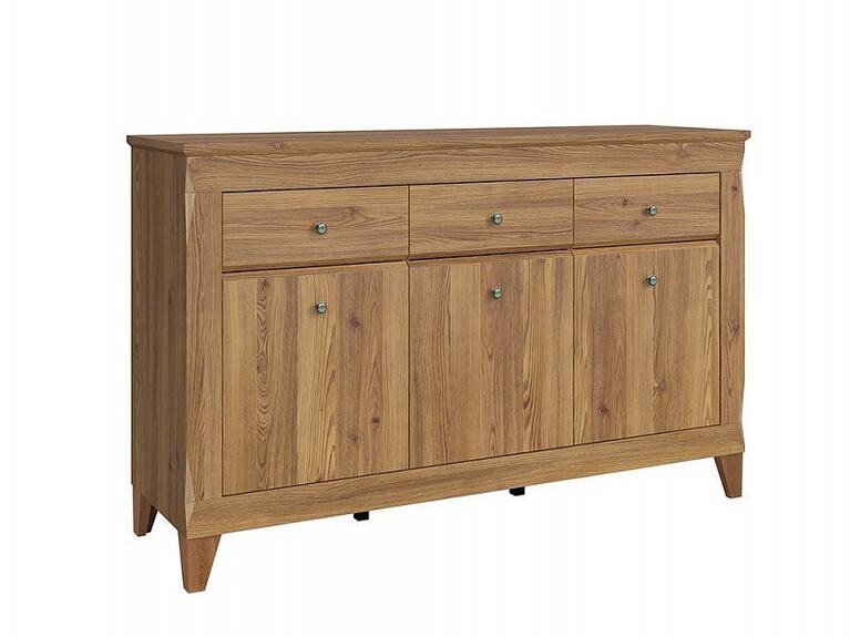 Komoda BERGEN KOM3D3S modřín sibiu zlatý