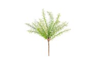 Větvička zelená ojíněná, umělá dekorace KUM3261