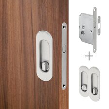 Mušle OV WC + zámek zadl. posuv WC matný nikl