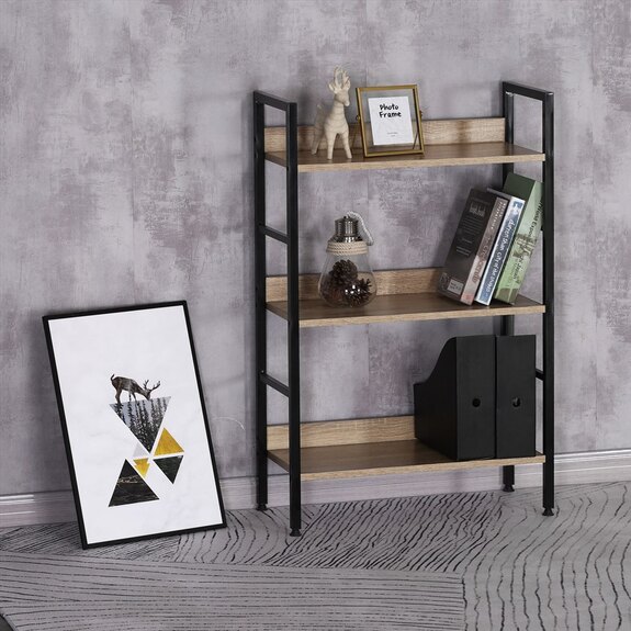 Regál, mdf, hnědá, GD-313 OAK